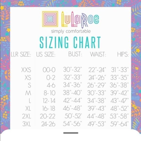 New with tags LuLaRoe Azure patterned skirt, size XL. - Picture 5 of 5